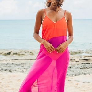 NWT Lulus Coral Maxi Cover Up